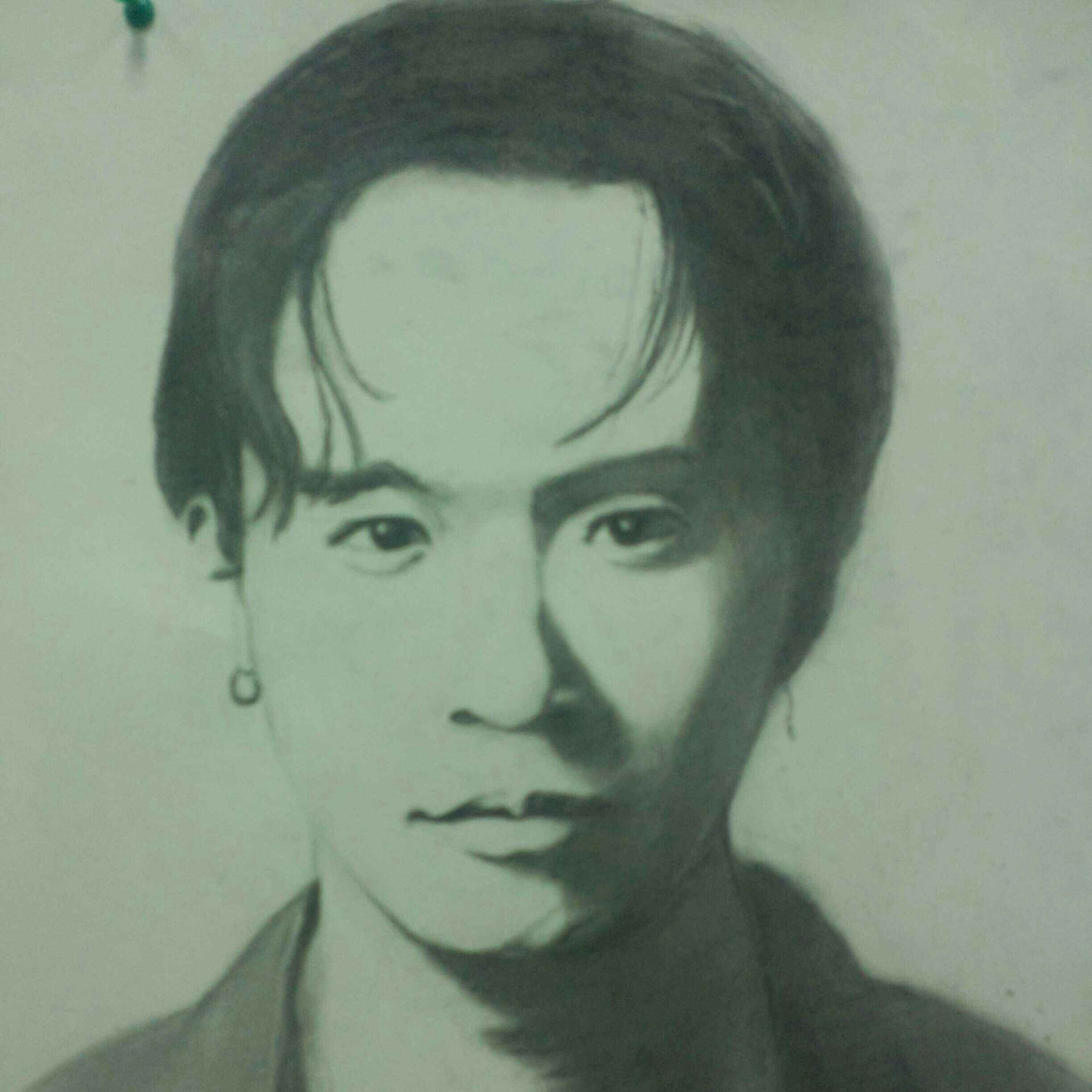 黄家驹素描头像