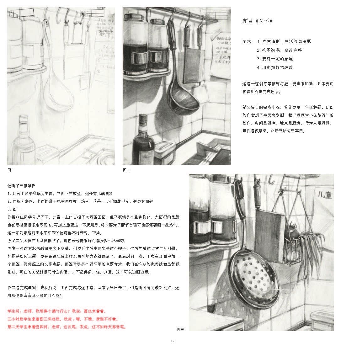 默写攻略·素描静物 图文 竖构图 厨房用具 调料