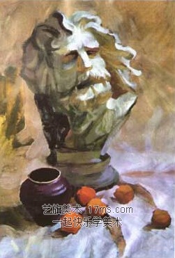 色彩静物案例马赛石膏像画法教程(图文)
