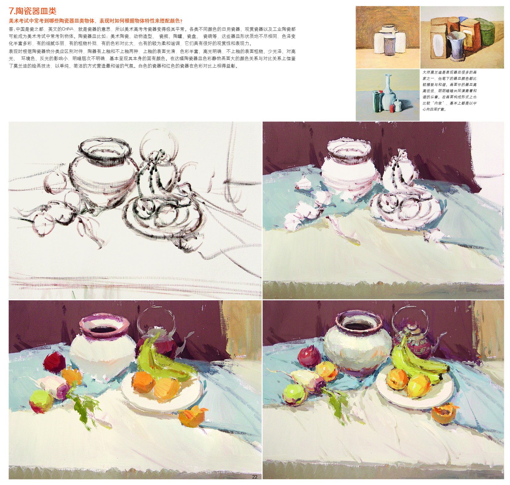 水粉静物写生步骤详解，0基础也能迅速掌握~