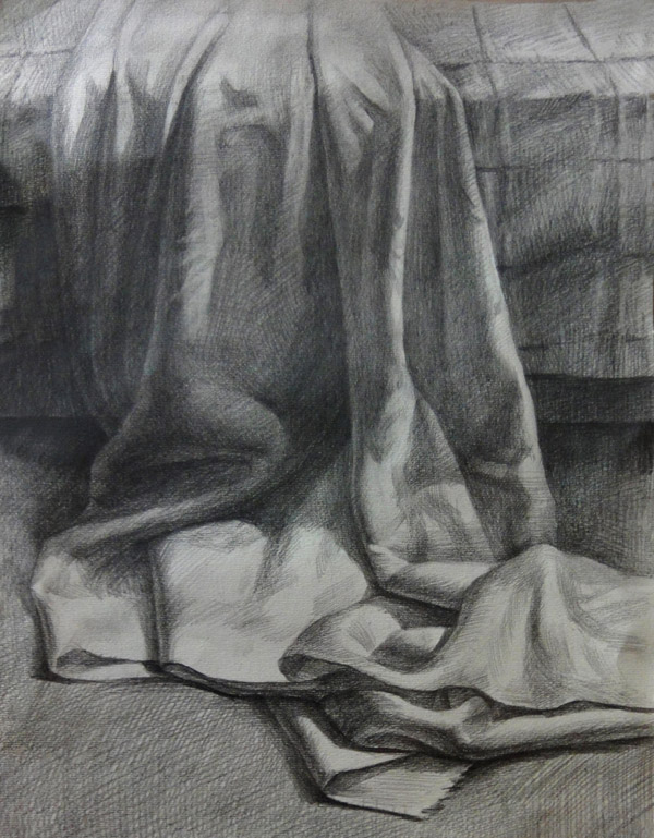 【素描教程】一块衬布成就你的素描静物!