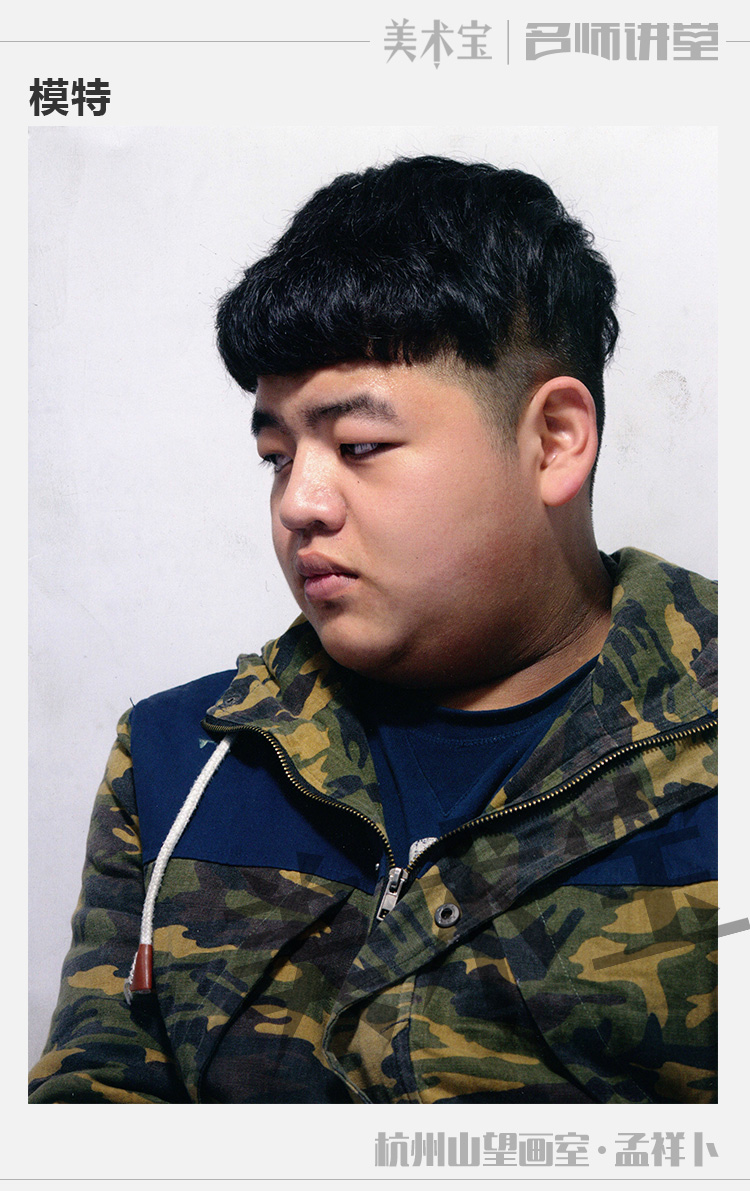 4分之三素描头像 是小编最爱画的角度 此角度 是人头五官相对更立体的
